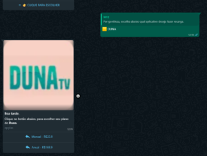 recarga DunaTV pelo whatsapp 3